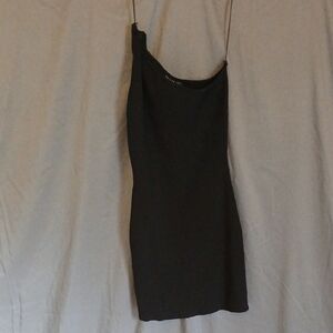 Endless Rose One Shoulder Black Dress